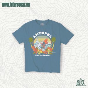 ahtopol black sea men's surf tee blue