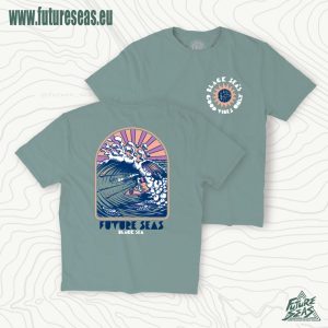 black sea good vibes men's surf t shirt green