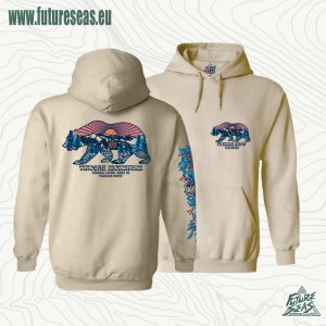 vitosha mountain bear men's hoodie ivory
