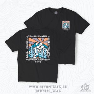 vitosha mountain men's vintage graphic tee black